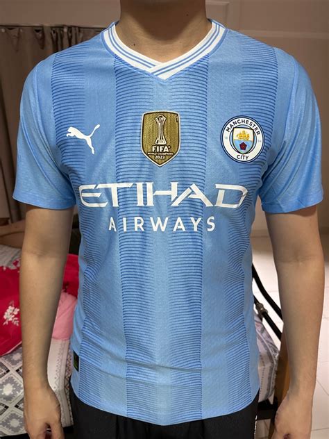 Man City Player Version Home & Away Kit 23/24, Men's Fashion ...