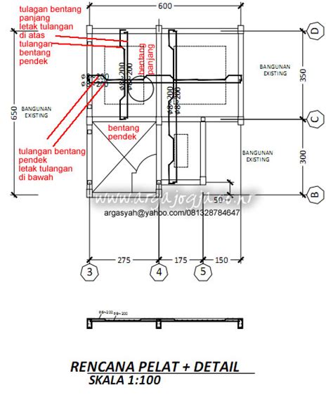 Cara Membaca Gambar Kerja Struktur Penulangan Pelat Lantai Argajogja