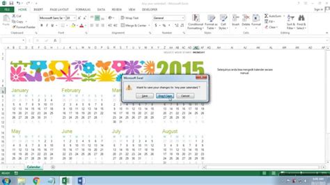 Cara Membuat Kalender Di Excel Untuk Pemula Lengkapgambar Images