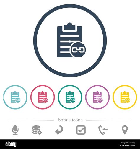 Observe Los Iconos De Color Plano Del Adjunto En Contornos Redondos