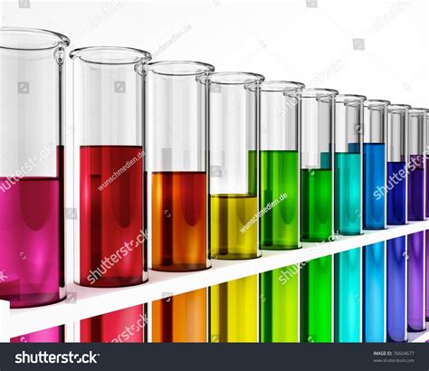 Test Tube Rainbow Colored Chemical Stock Illustration 76604677