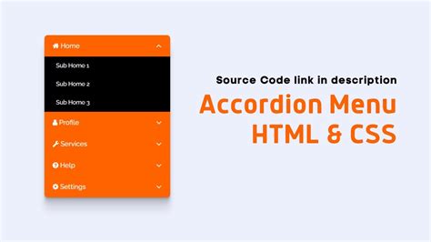 Create Responsive Accordion Menu Using Html And Css Youtube