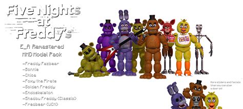 Mmd Fnaf 1 Remastered Pack Dl By Oscarthechinchilla On Deviantart