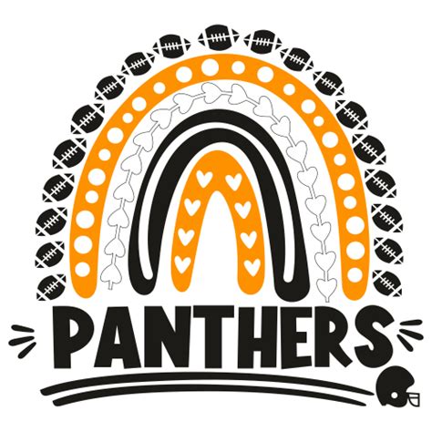 Football Panthers Rainbow Helmet Svg Football Panthers Rainbow Helmet Vector File Football