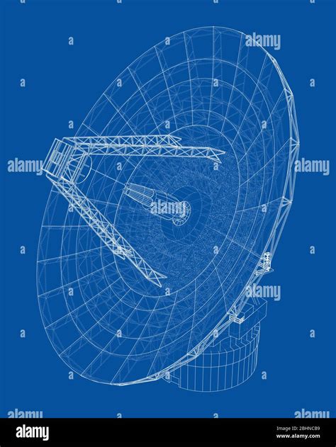 Radio Telescope Concept Outline Vector Stock Vector Image And Art Alamy