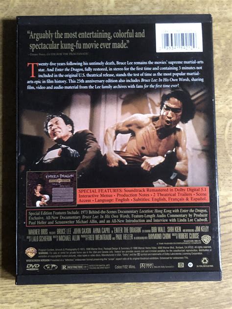 Enter The Dragon Special Edition Dvd Th Anniversary