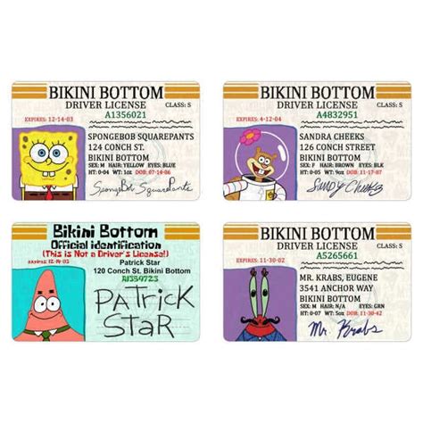 Spongebob Squarepants Id Cards Svampbob Printer