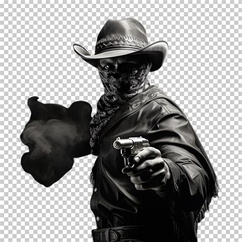 Cowboy Isolado Em Fundo Transparente Psd Premium