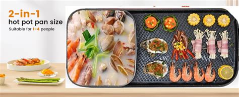 Buy Delavala Hot Pot With Grill Korean BBQ Grill Indoor Hotpot Pot Electric Combo Shabu Shabu
