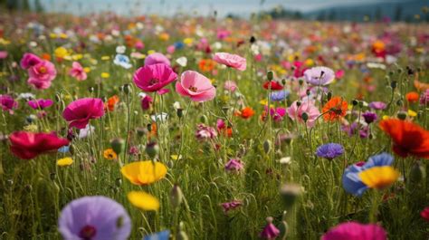 Wild Flower Field With Colorful Flowers Backgrounds | JPG Free Download ...