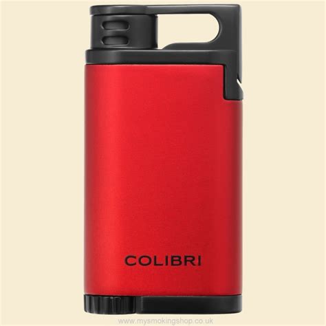 Colibri Belmont Red Black Single Jet Flame Cigarette Lighter