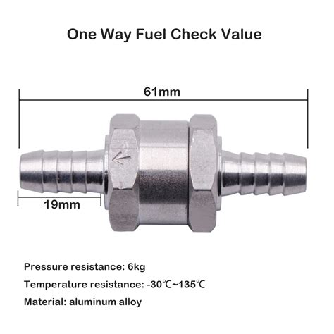 Tanio Zawór zwrotny paliwa zapobiegający cofaniu wody stop Aluminium