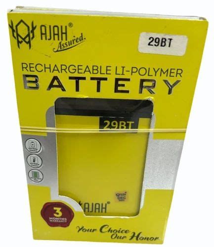 Ajah 29 BT Rechargeable Mobile LI Polymer Battery At Rs 300 Mobile