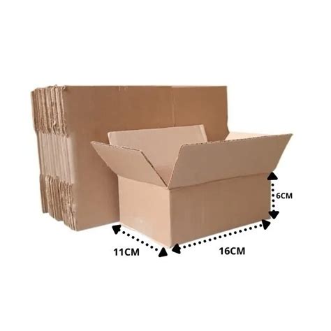 Kit 10 Caixa De Papelão Duplex 16x11x6 Correios Pac Sedex Shopee Brasil