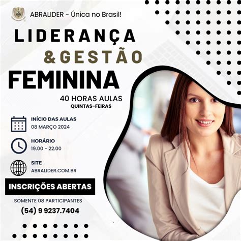 Curso Lideran A E Gest O Feminina Abralider Caxias Do Sul