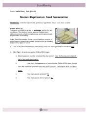 Exploring Seed Germination Conditions: A Student's Guide | Course Hero