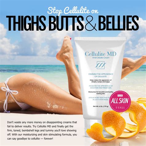 Crema anti celulitis Cellulite MD Loción reafirmante y adelgazante para