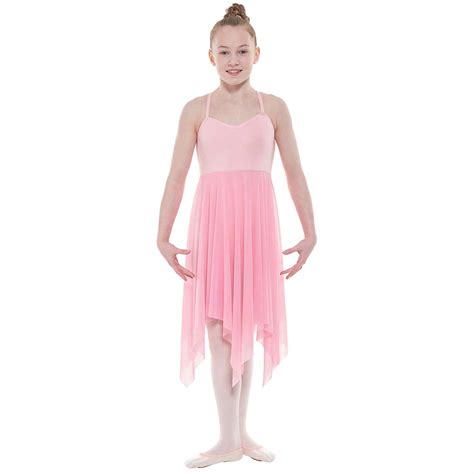 Ladies Pink Camisole Lyrical Dress The Dancers Shop Uk