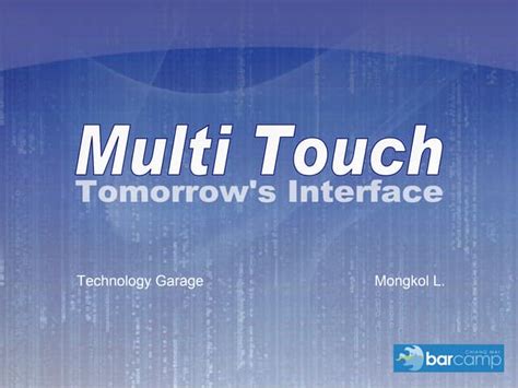 multi touch tomorrows interface