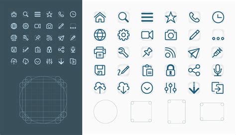 Vector Based Icons Drawn With A Flexible Geometric Grid System Brand