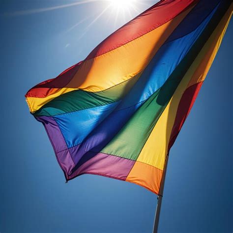 LGBT Rainbow Flag Gay Pride Celebration Premium AI Generated Image