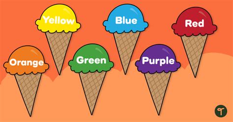 Ice Cream Cone Colors | Teach Starter