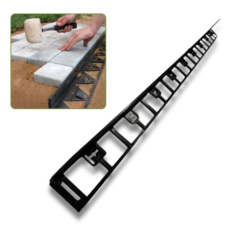 Пластиковый тротуарный ландшафтный бордюр FlexCurb 80 черный 1500х75х85