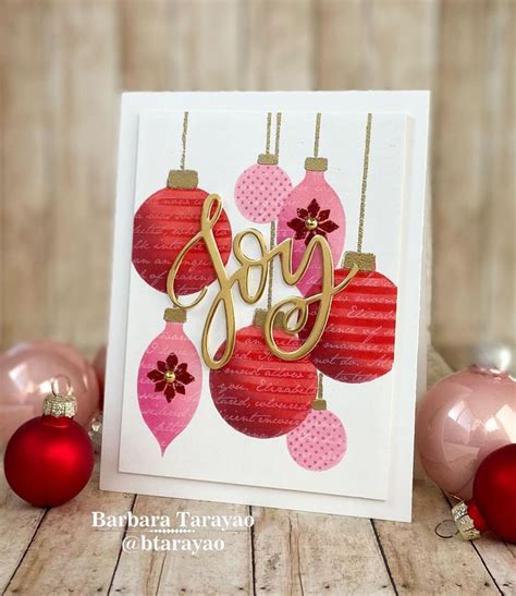 Barbara D Tarayao On Instagram “pink Red And Gold Christmas Card Made