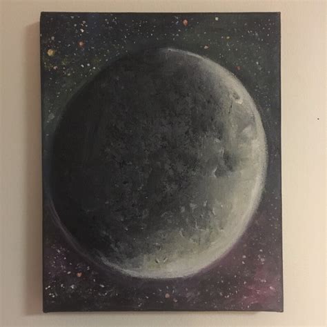 Half Moon Realistic Acrylic Painting 8x10in Orginal Painting - Etsy