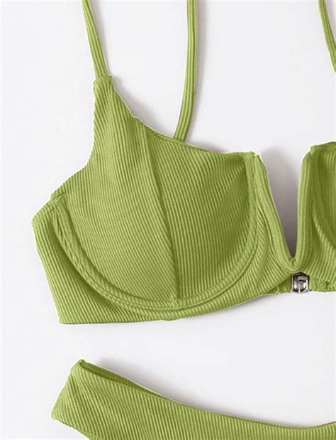 LIME GREEN BIKINI Women S Fashion Swimwear Bikinis Swimsuits On Carousell