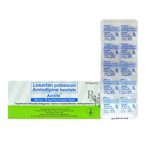 Amlife Losartan Potassium Amlodipine Besilate Mg Mg Film