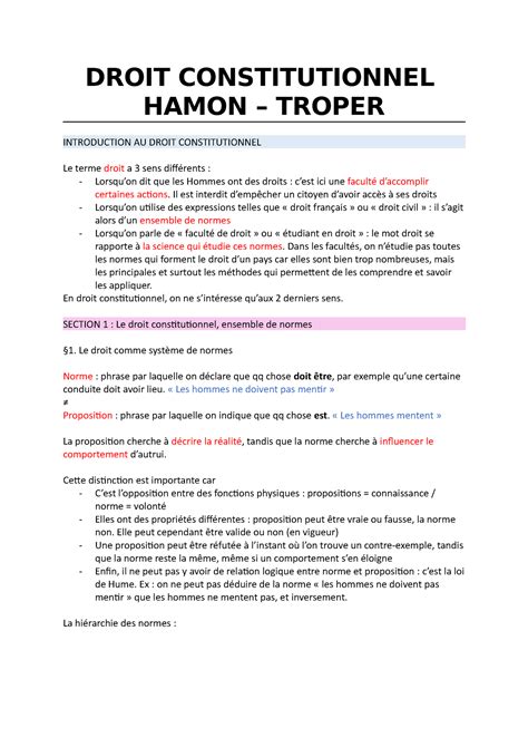 Droit Constitutionnel Hamon Troper Droit Constitutionnel Hamon