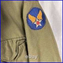 Original Wwii M43 Field Jacket Patched Army Air Corp Original Wwii Army