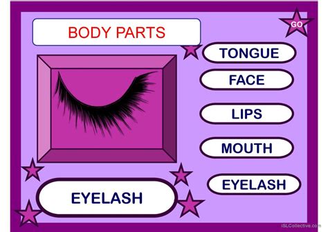 Body Parts General Readin English Esl Powerpoints