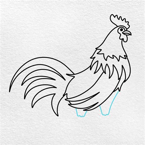 How To Draw A Rooster Helloartsy