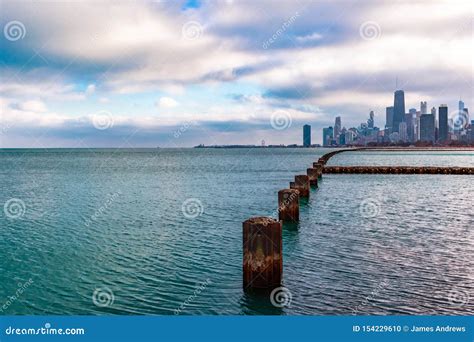 The Chicago Skyline and Lake Michigan Viewed from Lincoln Park Stock ...