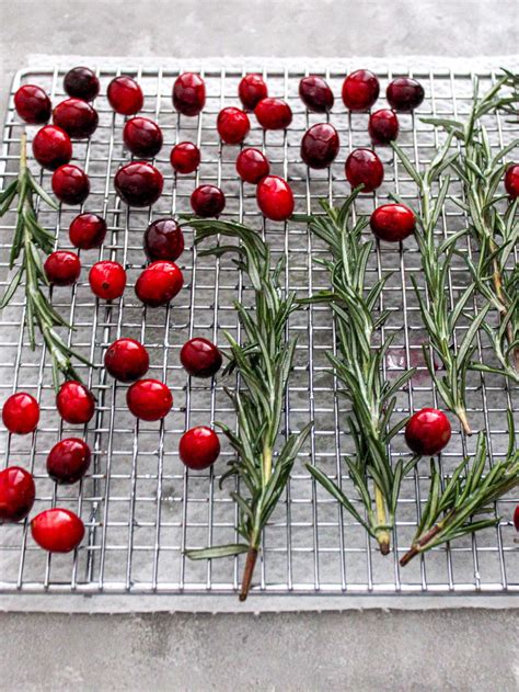 How To Make Sugared Cranberries And Sugared Rosemary Eats Delightful