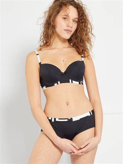 Sujetador Maxi Push Up Mojito Lingerie Negro Blanco Kiabi 14 00