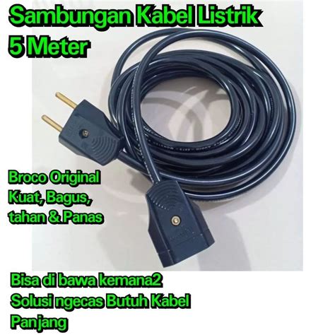 Jual Kabel Sambungan Broco Listrik Extenseion Pemanjang Charger Meter