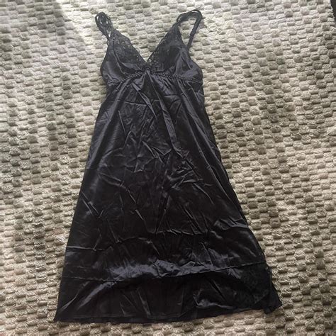 Black Lace Lingerie Slip Dress Size XS About An Depop