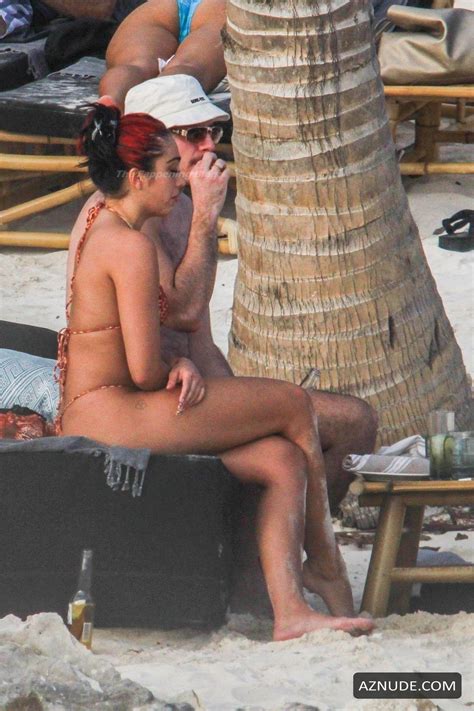 Lourdes Leon Wears A Bikini As She Kisses Her Boyfriend During Getaway To Tulum Aznude