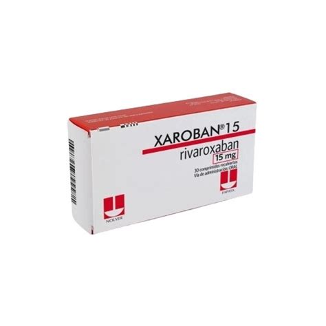 Xaroban 15mg 30 Comp Farmacia El túnel