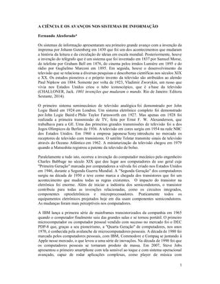 A ciência e os avanços nos sistemas de informação PDF