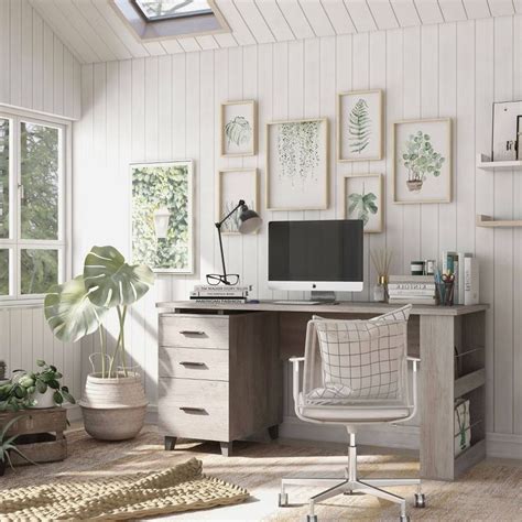 Jessa Office Desk Coastal White Homes Inside Out Trendy Home