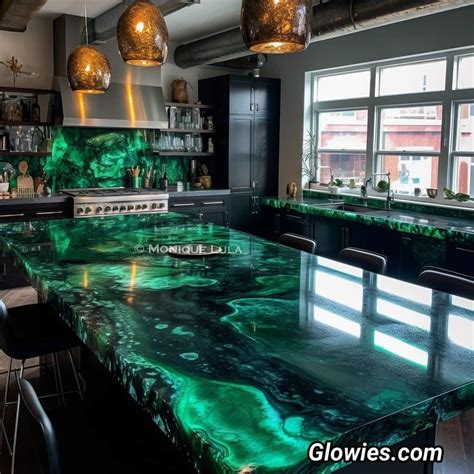 Epoxy resin table with light epoxy resin art table with glowing sharks ...