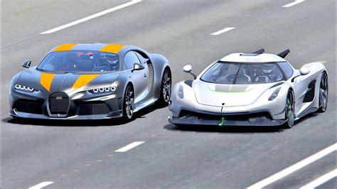 Koenigsegg Jesko Absolut Vs Bugatti Chiron Super Sport Drag Race