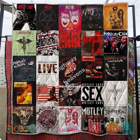 BEST Motley Crue Band Album Covers quilt • Shirtnation - Shop trending ...