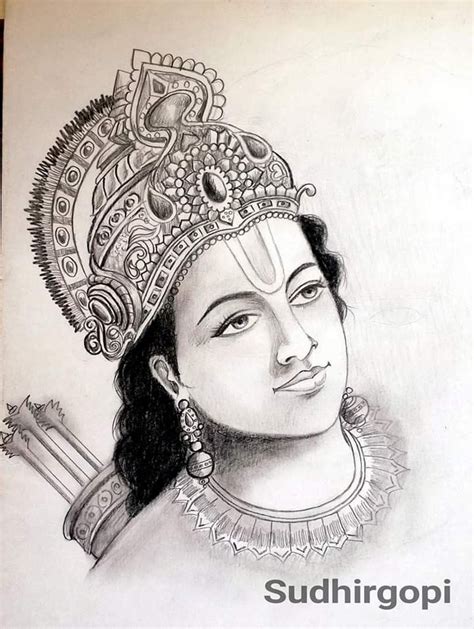 A Pencil Drawing Of A Woman Wearing A Crown