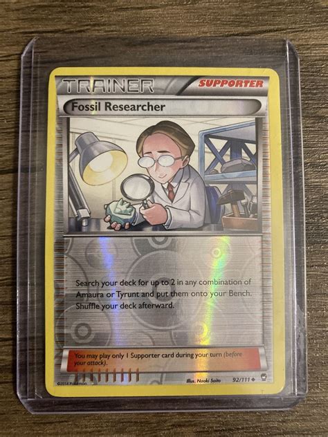 FOSSIL RESEARCHER 92 111 REVERSE HOLO XY FURIOUS FISTS 2014 POKEMON