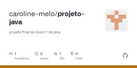 Github Caroline Melo Projeto Java Projeto Final Do Bloco De Java